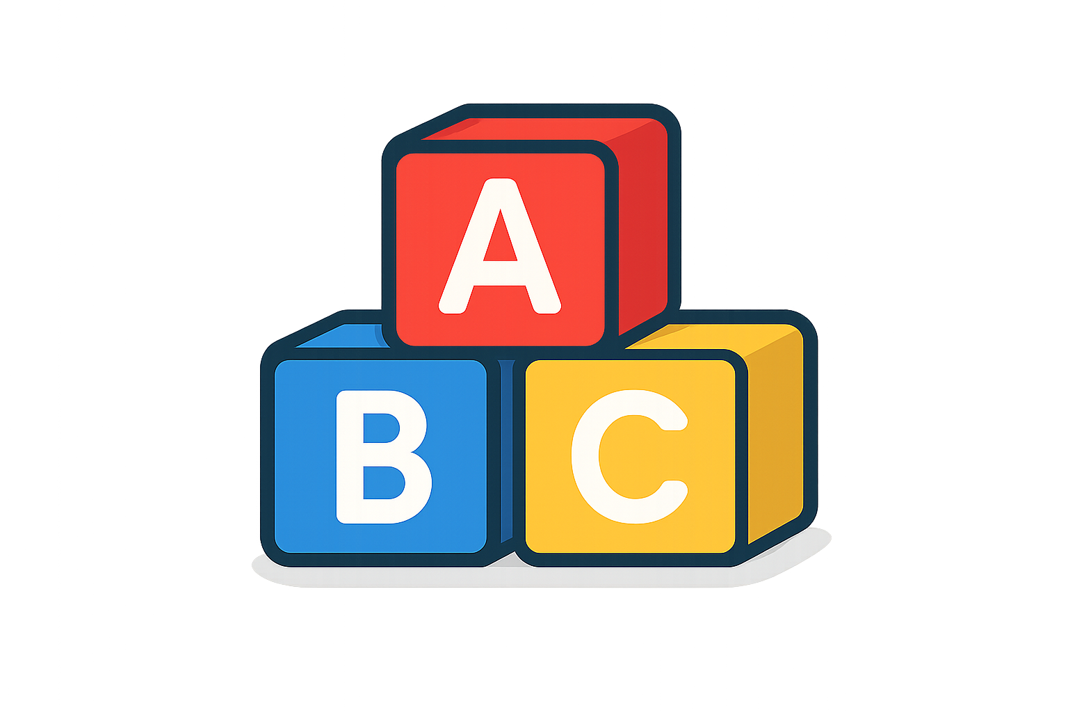 icon A B C Bausteine gestapelt
